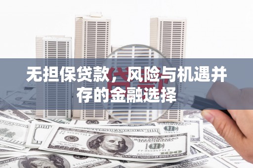 阿勒泰无担保贷款，风险与机遇并存的金融选择