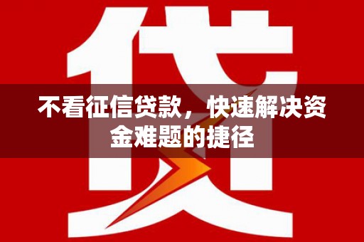 阿勒泰不看征信贷款，快速解决资金难题的捷径