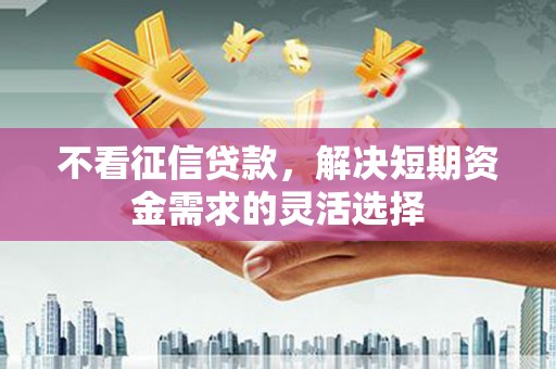 阿勒泰不看征信贷款，解决短期资金需求的灵活选择