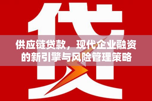 阿勒泰供应链贷款，现代企业融资的新引擎与风险管理策略