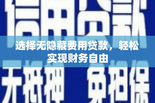 阿勒泰选择无隐藏费用贷款，轻松实现财务自由