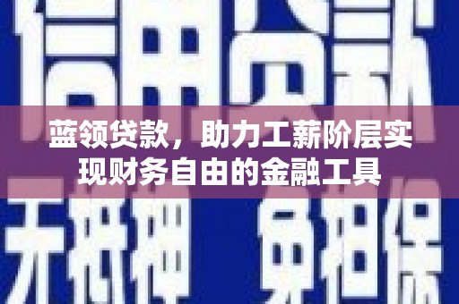阿勒泰蓝领贷款，助力工薪阶层实现财务自由的金融工具
