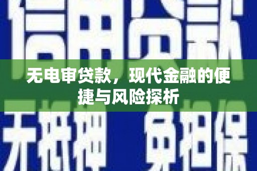 阿勒泰无电审贷款，现代金融的便捷与风险探析
