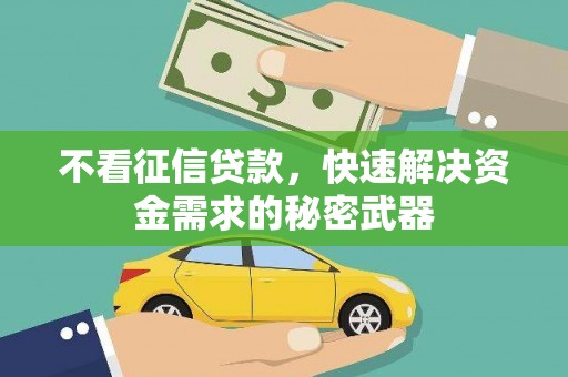 阿勒泰不看征信贷款，快速解决资金需求的秘密武器