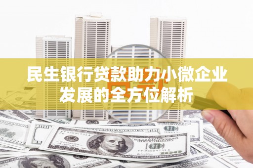 阿勒泰民生银行贷款助力小微企业发展的全方位解析