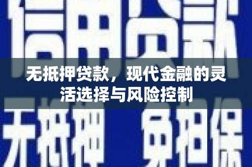 阿勒泰无抵押贷款，现代金融的灵活选择与风险控制