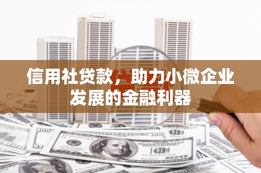 阿勒泰信用社贷款，助力小微企业发展的金融利器
