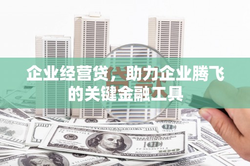 阿勒泰企业经营贷，助力企业腾飞的关键金融工具