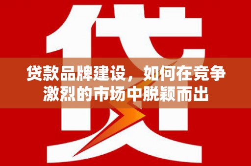 阿勒泰贷款品牌建设，如何在竞争激烈的市场中脱颖而出