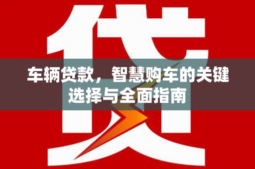 阿勒泰车辆贷款，智慧购车的关键选择与全面指南