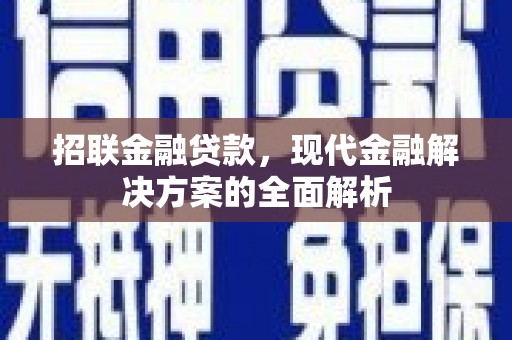 阿勒泰招联金融贷款，现代金融解决方案的全面解析