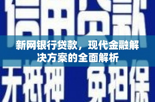 阿勒泰新网银行贷款，现代金融解决方案的全面解析