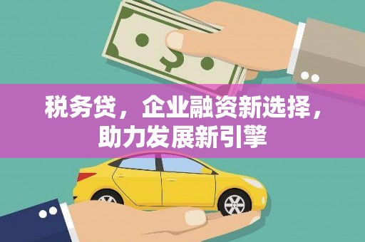 阿勒泰税务贷，企业融资新选择，助力发展新引擎