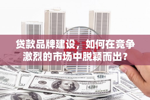 阿勒泰贷款品牌建设，如何在竞争激烈的市场中脱颖而出？