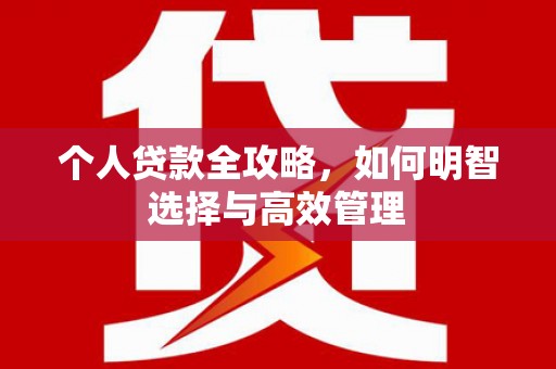 阿勒泰个人贷款全攻略，如何明智选择与高效管理