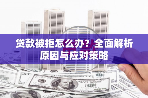阿勒泰贷款被拒怎么办？全面解析原因与应对策略