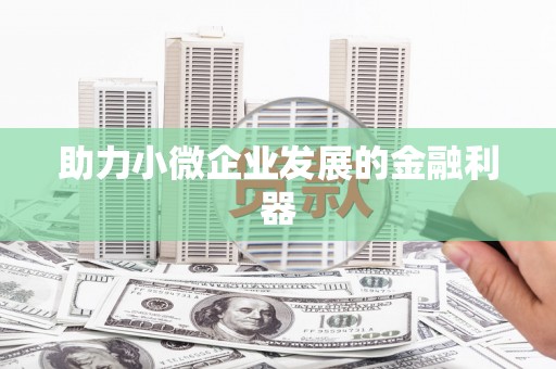 阿勒泰助力小微企业发展的金融利器