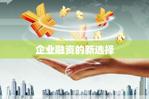 阿勒泰企业融资的新选择